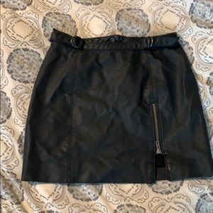 Free people vegan leather mini skirt